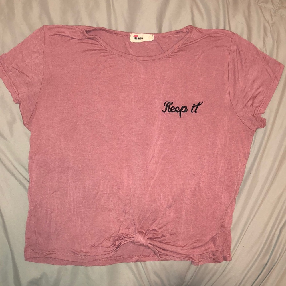 Dark pink crop top